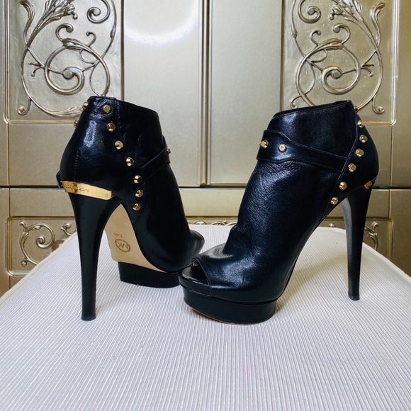 Michael Kors Gold Studded Booties - Picture 1 of 5